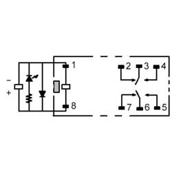 Omron G2R-2-SNDI 24 VDC, G2R-2-SNDI 24 VDC zátěžové relé, monostabilní, 1 cívka, 125 V/DC, 380 V/AC, 5 A, 1 ks