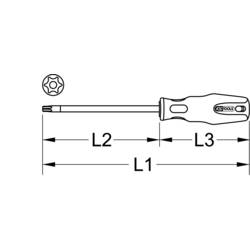KS Tools 159.1050 šroubovák Torx Velikost šroubováku TB 8 Délka dříku: 100 mm 1 ks