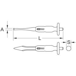 KS Tools Křížové dláto, 7 mm, 8-hranné 156.0242