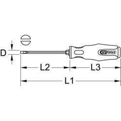 KS Tools 1531005 Zpracování potravin šroubovák pro šrouby Microstix Délka dříku: 100 mm