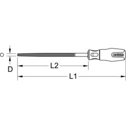 KS Tools 157.0224 Pilník Délka 230 mm 1 ks