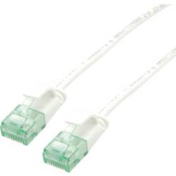 roline recycled material 21.45.3464 RJ45 síťové kabely, propojovací kabely CAT 6A U/UTP 1.50 m bílá nestíněný, extrémně tenký , PVC plášť 1 ks