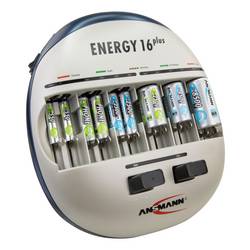 Ansmann Energy 16 plus nabíječka akumulátorů NiCd, NiMH AAA, AA, malé mono, velké mono, 9 V