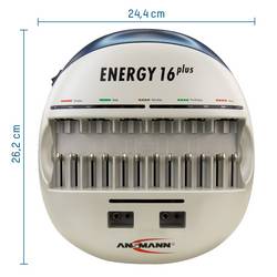 Ansmann Energy 16 plus nabíječka akumulátorů NiCd, NiMH AAA, AA, malé mono, velké mono, 9 V