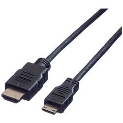 Value HDMI kabel Zástrčka HDMI-A, Zástrčka HDMI Mini-C 2.00 m černá 11.99.5580 standardní HDMI HDMI kabel