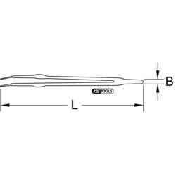 KS Tools 117.1623 Pinzeta, špičatá, zahnutá, 145 mm