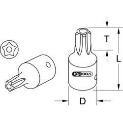 KS Tools 9111475 911.1475 pětihvězdicová Nástrčný klíč 1/4 TS 27 1/4 (6,3 mm)