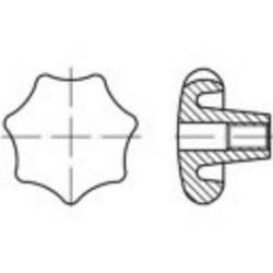 TOOLCRAFT hvězdicové rukojeti mosaz, plast TO-5453892 10 ks