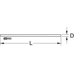 KS Tools 117.4259 Kryt vodiče s ochrannou izolací pro venkovní vedení NS, 2,5 m.