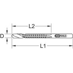 KS Tools 332.0333 3320333 ocel frézovací vrták na kov 8 mm 1 ks