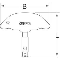 KS Tools 5161414 516.1414 Čtyřhran pro šroubovák s čelním vývrtem