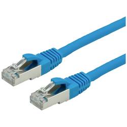 Value 21.99.1254 RJ45 síťové kabely, propojovací kabely CAT 6 S/FTP 3.00 m modrá dvoužilový stíněný, bez halogenů, samozhášecí 1 ks