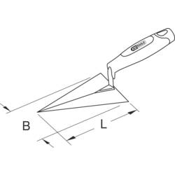 KS Tools 9639553 963.9553 špičatá zednická lžíce