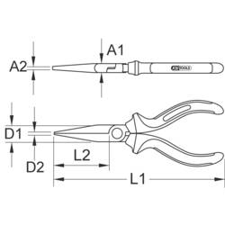 KS Tools 962.0631 ploché kleště měď, Beryllium 200 mm