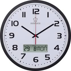 Renkforce HD-WRCL135 DCF nástěnné hodiny 32 cm x 45 mm, černá
