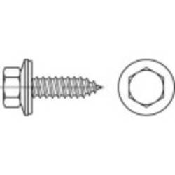 TOOLCRAFT 1069999 vrut na dřevěné fasády 6.5 mm 130 mm vnější šestihran 88176 nerezová ocel A2 100 ks