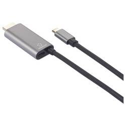 Renkforce USB-C® / HDMI kabelový adaptér USB-C ® zástrčka, Zástrčka HDMI-A, USB-C ® zásuvka 1.50 m černá RF-6409792 4K UHD, s nabíjecí zásuvkou Kabel pro