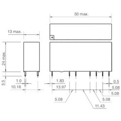 Idec RF1V-4A2BL-D24, RF1V-4A2BL-D24 relé do DPS, monostabilní, 1 cívka, 30 V/DC, 250 V/AC, 6 A, 1 ks