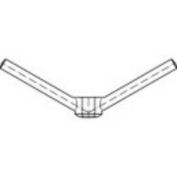 TOOLCRAFT TO-5454789 křídlová matice M24 DIN 80701 mosaz 1 ks