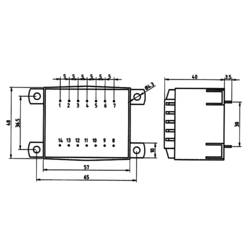 Weiss Elektrotechnik 85/384 transformátor do DPS 1 x 230 V 1 x 18 V/AC 16 VA 889 mA