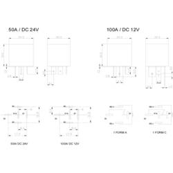 FiC FRC6BA-1-DC12V FRC6BA-1-DC12V relé motorového vozidla , 150 A