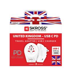 Skross 1.500291 cestovní adaptér Country Adapter World to UK USB C20PD