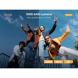 Yaber projektor K2S Pro LCD 800 ANSI-Lumen 1920 x 1080 Full HD Integrované aplikace Smart System, Smart TV-Dongle, Full HD, Integrovaný reproduktor JBL, Wi-Fi,
