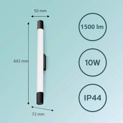 Philips Rover 8720169300217 LED koupelnové stropní světlo 10 W teplá bílá černá