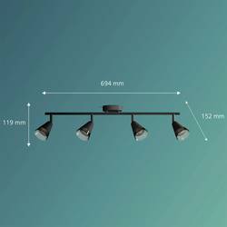 Philips Cleft 8720169300033 stropní lampa GU10 černá