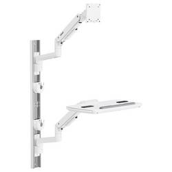 SpeaKa Professional SP-MM-961 držák na zeď pro monitor 1 Displej: (s) 43,2 cm (17) - 124,5 cm (49) bílá nastavitelná výška, nakláněcí, naklápěcí, odkládací