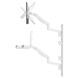 SpeaKa Professional SP-MM-961 držák na zeď pro monitor 1 Displej: (s) 43,2 cm (17) - 124,5 cm (49) bílá nastavitelná výška, nakláněcí, naklápěcí, odkládací