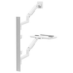 SpeaKa Professional SP-MM-961 držák na zeď pro monitor 1 Displej: (s) 43,2 cm (17) - 124,5 cm (49) bílá nastavitelná výška, nakláněcí, naklápěcí, odkládací