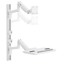 SpeaKa Professional SP-MM-961 držák na zeď pro monitor 1 Displej: (s) 43,2 cm (17) - 124,5 cm (49) bílá nastavitelná výška, nakláněcí, naklápěcí, odkládací