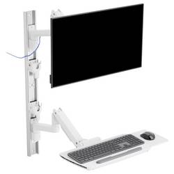 SpeaKa Professional SP-MM-961 držák na zeď pro monitor 1 Displej: (s) 43,2 cm (17) - 124,5 cm (49) bílá nastavitelná výška, nakláněcí, naklápěcí, odkládací