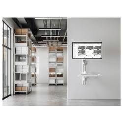 SpeaKa Professional SP-MM-961 držák na zeď pro monitor 1 Displej: (s) 43,2 cm (17) - 124,5 cm (49) bílá nastavitelná výška, nakláněcí, naklápěcí, odkládací