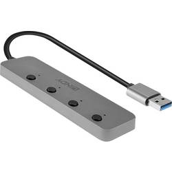 LINDY 4 Port USB 3.0 Hub mit Ein-/Ausschaltern 4 porty USB Hub lze spínat jednotlivě šedá