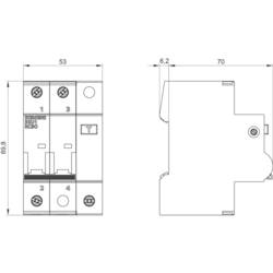 Siemens 5SU13247KX16 spínač 16 A 0.03 A 110 V