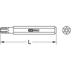 KS Tools 975.2110 975.2110 Bit TX Pohon (šroubovák): 10 mm Typ zakončení: TX TB 10 75 mm