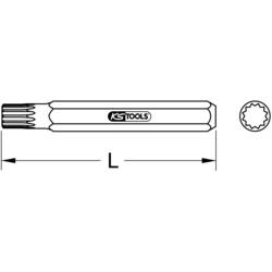 KS Tools 975.3005 9753005 bit s více hranami Pohon (šroubovák): 10 mm Typ zakončení: XZN M5 75 mm