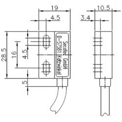 Secatec MKF19XUAK 75385, jazýčkový kontakt, 1 přepínací kontakt, 30 V/DC, 30 V/AC, 0.2 A, 3 VA
