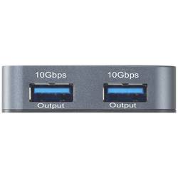 Renkforce RF-6416462 USB Hub 2 + 2 port USB-A, USB-C® USB 3.2 Gen2 10 GBit/s s hliníkovým krytem, s konektorem USB C hliníkově šedá RF-USBH-500