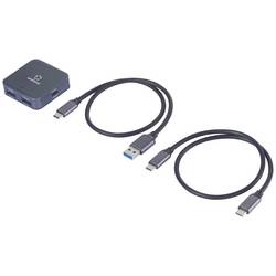 Renkforce RF-6416462 USB Hub 2 + 2 port USB-A, USB-C® USB 3.2 Gen2 10 GBit/s s hliníkovým krytem, s konektorem USB C hliníkově šedá RF-USBH-500