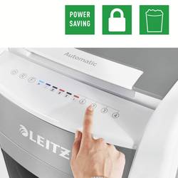 Leitz IQ Autofeed Office 300 P4 skartovačka 300 listů na kousky 4 x 30 mm P-4 60 l Křížový řez kancelářské sponky, sponky do sešívačky, kreditní karty
