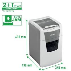 Leitz IQ Office 150 Autofeed P5 skartovačka 150 listů mikrořez 2 x 15 mm P-5 44 l Křížový řez kancelářské sponky, sponky do sešívačky, kreditní karty
