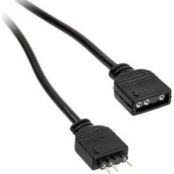 PC větrák prodlužovací kabel [1x zásuvka pro PC větrák 3pólová - 1x zástrčka pro PC větrák 3pólová] 0.50 m černá Kolink