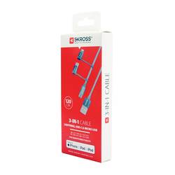 Skross USB kabel USB 2.0 USB-A zástrčka 1.20 m vesmírná šedá kulatý, flexibilní provedení, látkový potah SKCA00143-1120CN
