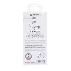 Skross USB kabel USB 2.0 USB-A zástrčka 1.20 m vesmírná šedá kulatý, flexibilní provedení, látkový potah SKCA00143-1120CN