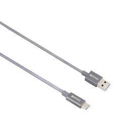 Skross USB kabel USB 3.2 Gen1 USB-A zástrčka 1.20 m vesmírná šedá kulatý, flexibilní provedení, látkový potah SKCA0012A-C120CN