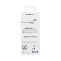 Skross USB kabel USB 3.2 Gen1 USB-A zástrčka 1.20 m vesmírná šedá kulatý, flexibilní provedení, látkový potah SKCA0012A-C120CN