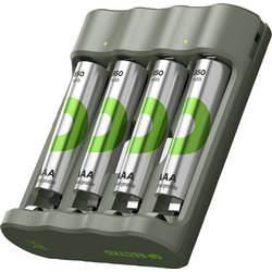GP Aktion Gratis Ladegerät USB-Modell Ladegerät GP B441 inkl. 4x AAA-Akku akumulátor AAA Ni-MH 850 mAh 1.2 V 1 sada